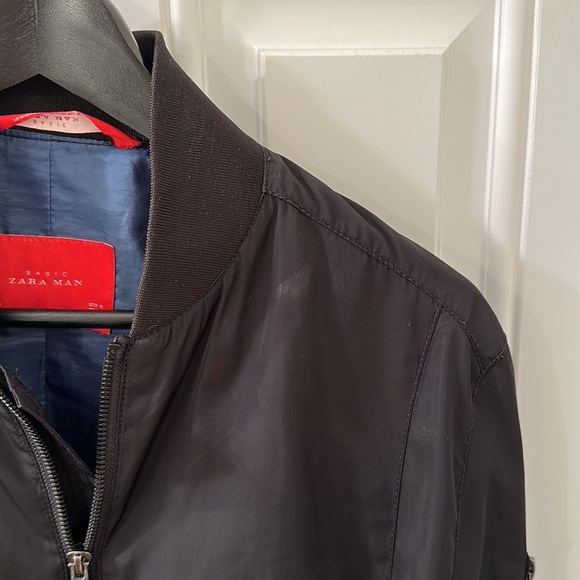Zara Black Bomber Jacket - Picture 2 of 8